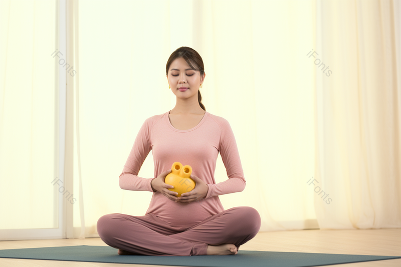 减肥孕妇产后康复室内女人瑜伽晨练冥想模特养生健身,高清,摄影图,摄影图片,图片大全,摄影图免费下载